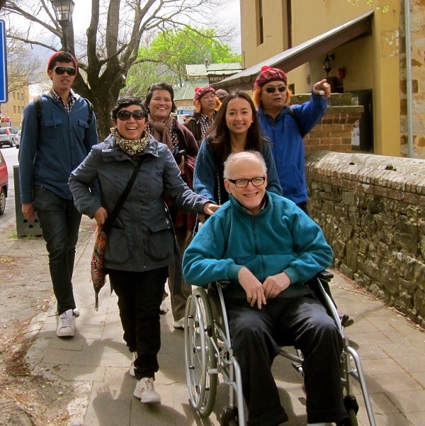 Jim with friends and family